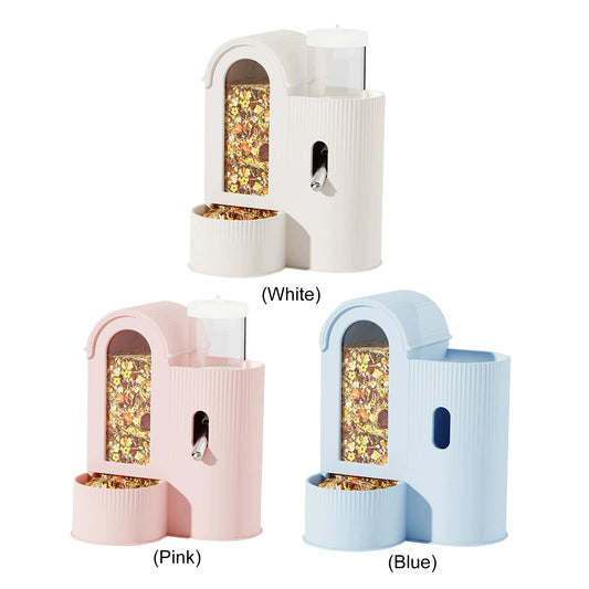 2-in-1 Automatic Food Bowl Large Capacity Hamster Feeder