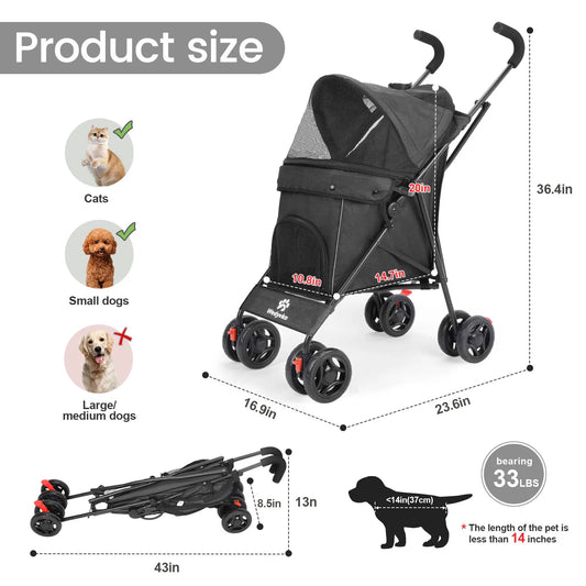 Wedyvko Pet Dog/Cat Stroller