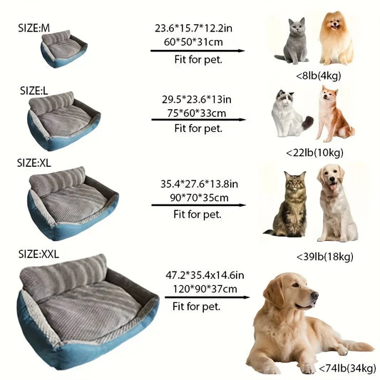 Large washable dog bed cover for big breeds from mypawbloom, designed for human or sofa use, with soft, durable fabric.