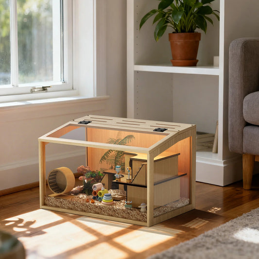 60/80CM Hamster Cage Chewproof Wooden