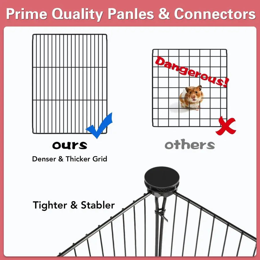 Small Animal Playpen, 48 x 24 x 16 with Waterproof Mat