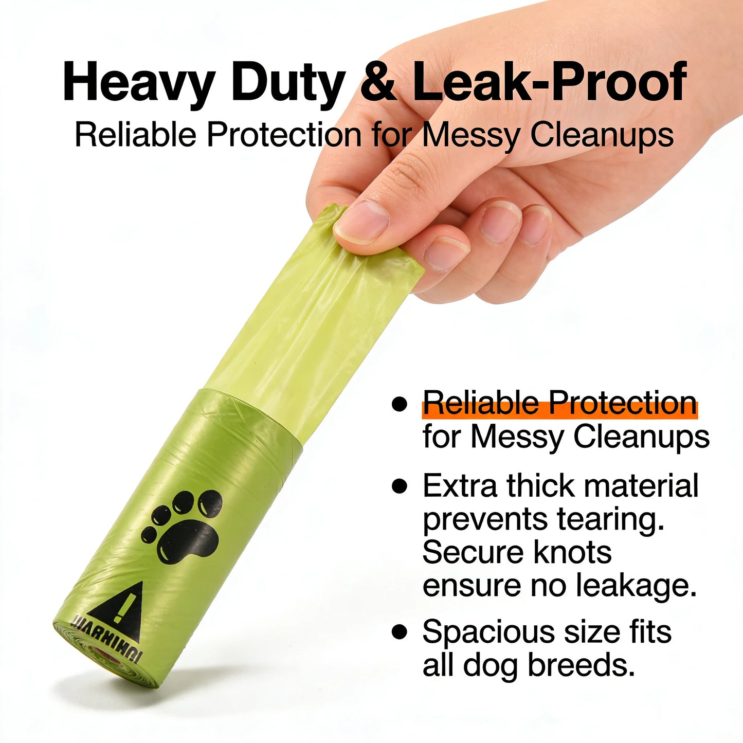 Eco-Friendly Leak-Proof Dog Waste Bags – Heavy Duty Plant-Based Pet Poop Bags