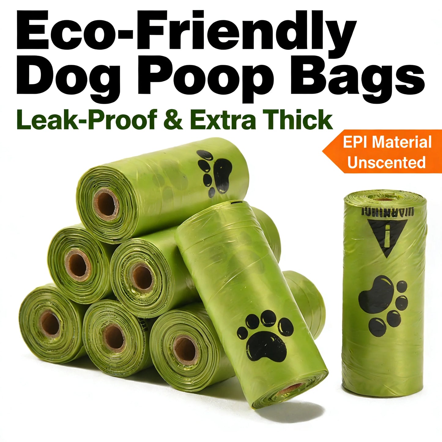 Eco-Friendly Leak-Proof Dog Waste Bags – Heavy Duty Plant-Based Pet Poop Bags