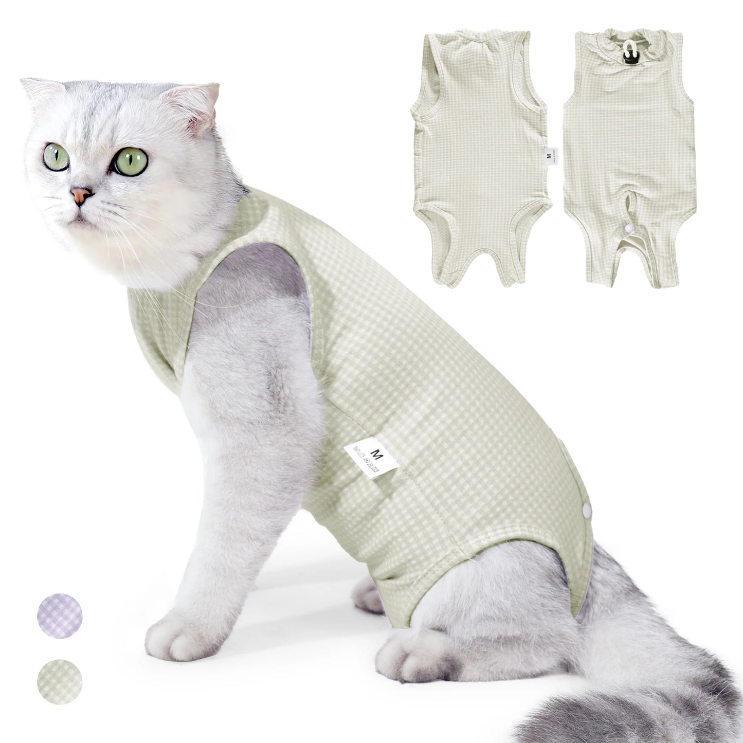 Cat Recovery Suit Professional,Abdominal Wounds Cone E-Collar Alternative