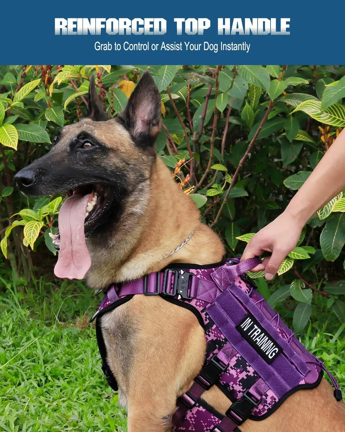 Tactical Dog Harness for Medium Large Dogs, No Pull Emotional Support Vest