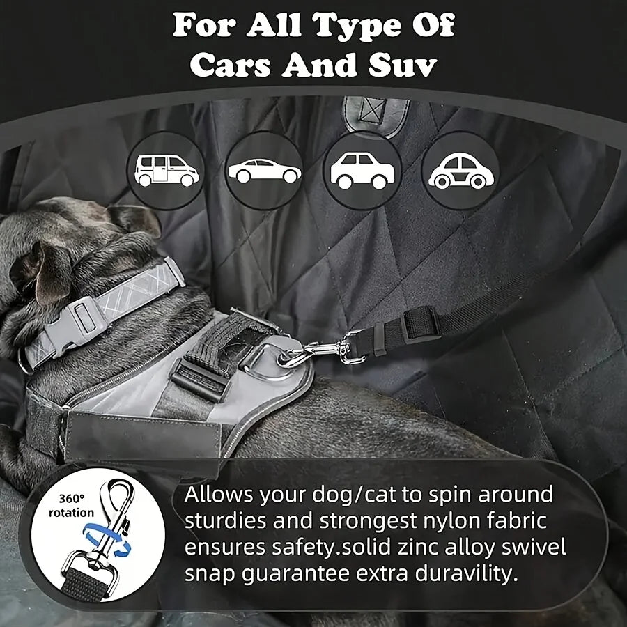 Adjustable Dog Seat Belt Buckle – Secure Travel Safety Tether