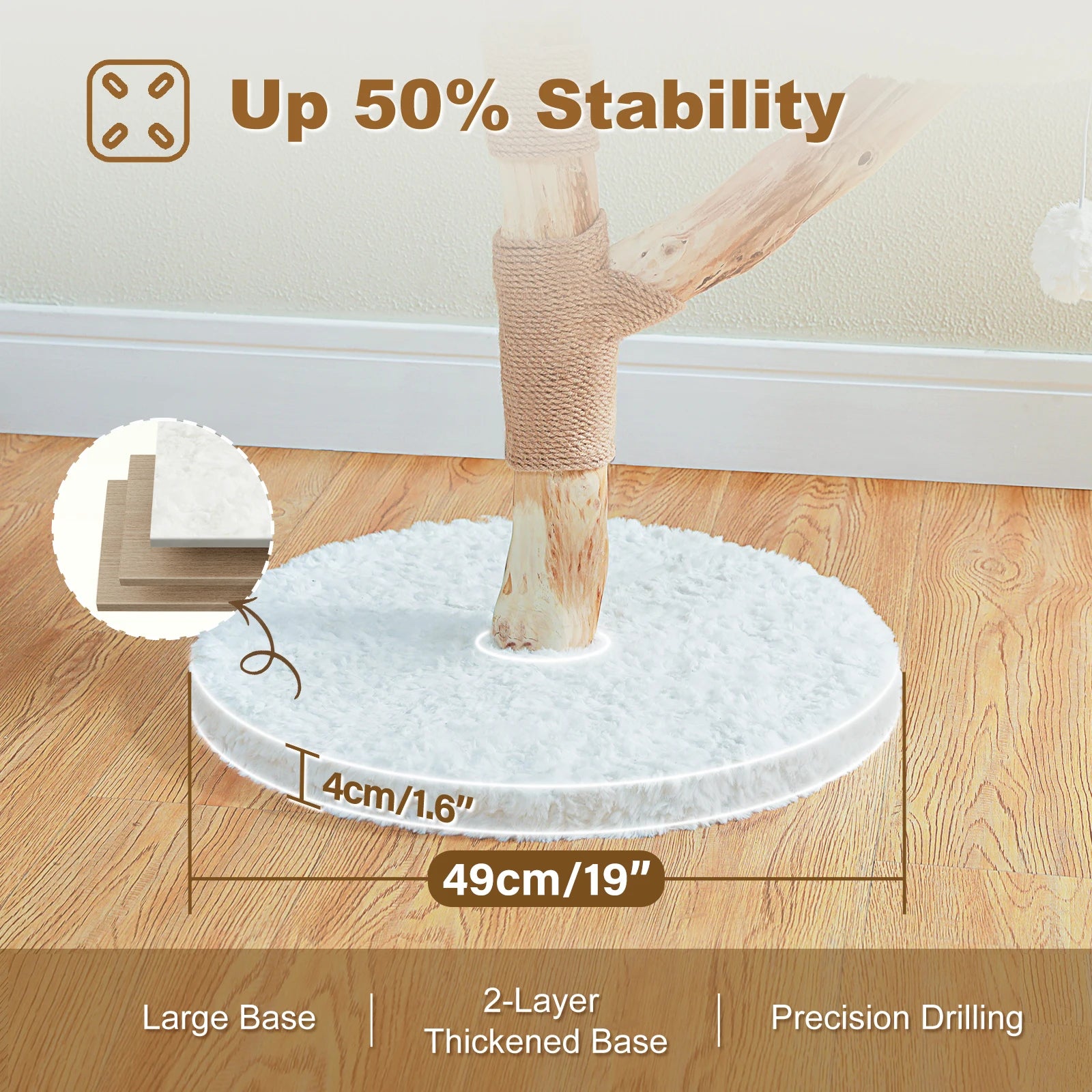 Modern wood flower cat tree for indoor cats by mypawbloom, featuring multiple platforms and cozy spots for feline play and rest.