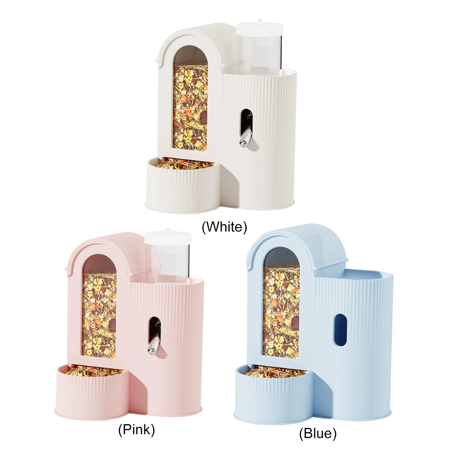 2-in-1 Automatic Food Bowl Large Capacity Hamster Feeder