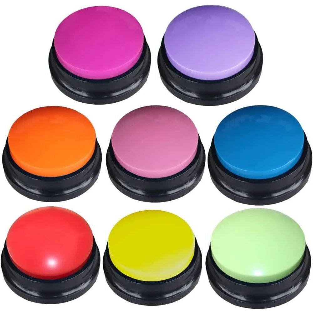 Dog communication button, pet training recording button