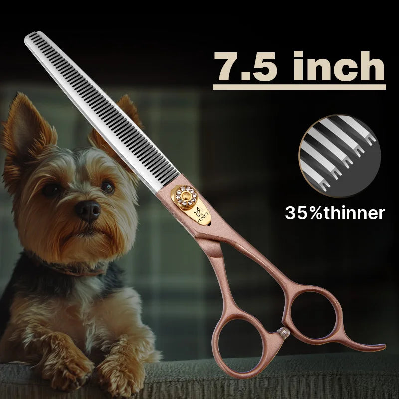 Fenice High-grade 7.5inch JP440C Steel Specials pet grooming thinner scissors