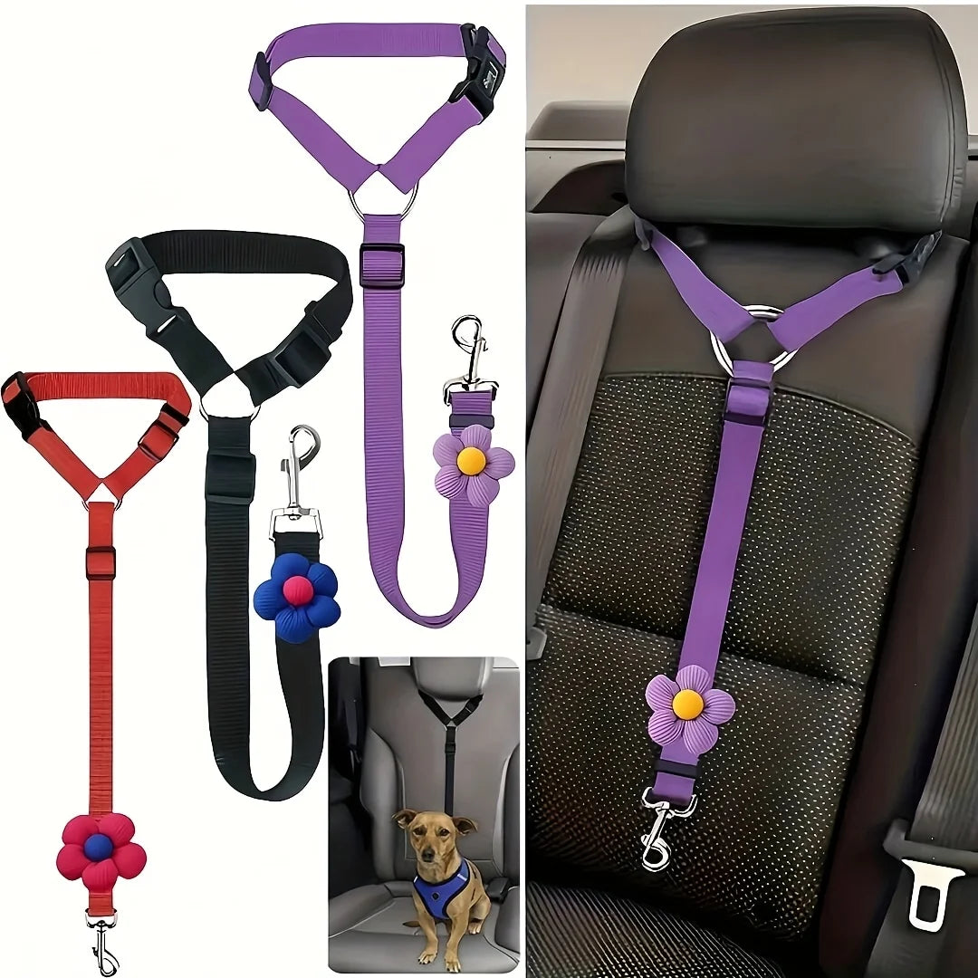 Adjustable Dog Seat Belt Buckle – Secure Travel Safety Tether