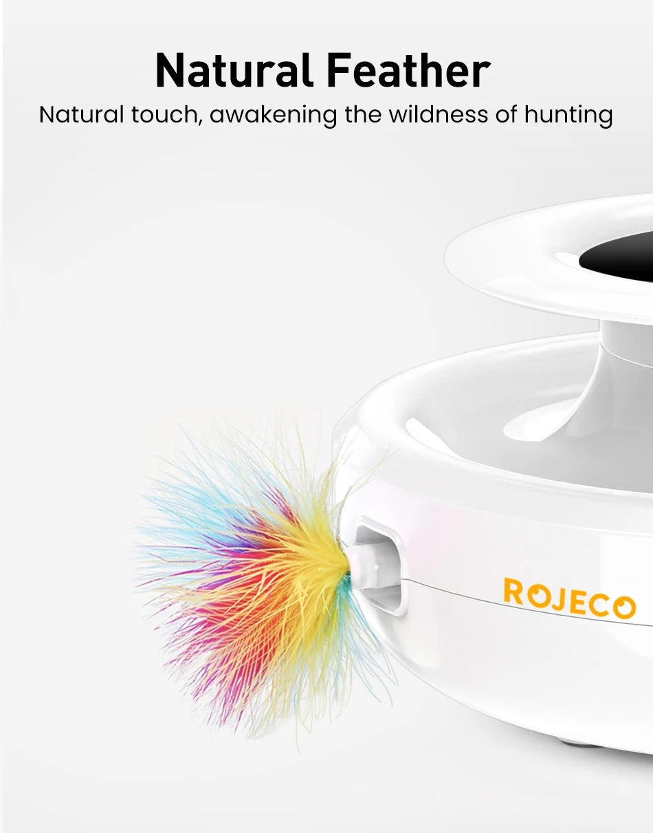 2 in 1 Smart Cat Toys Automatic Feather