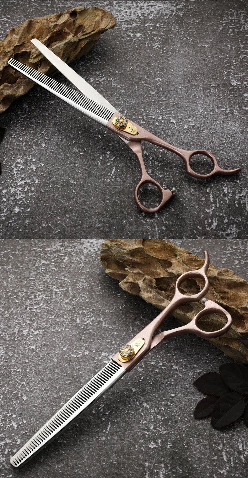 Fenice High-grade 7.5inch JP440C Steel Specials pet grooming thinner scissors