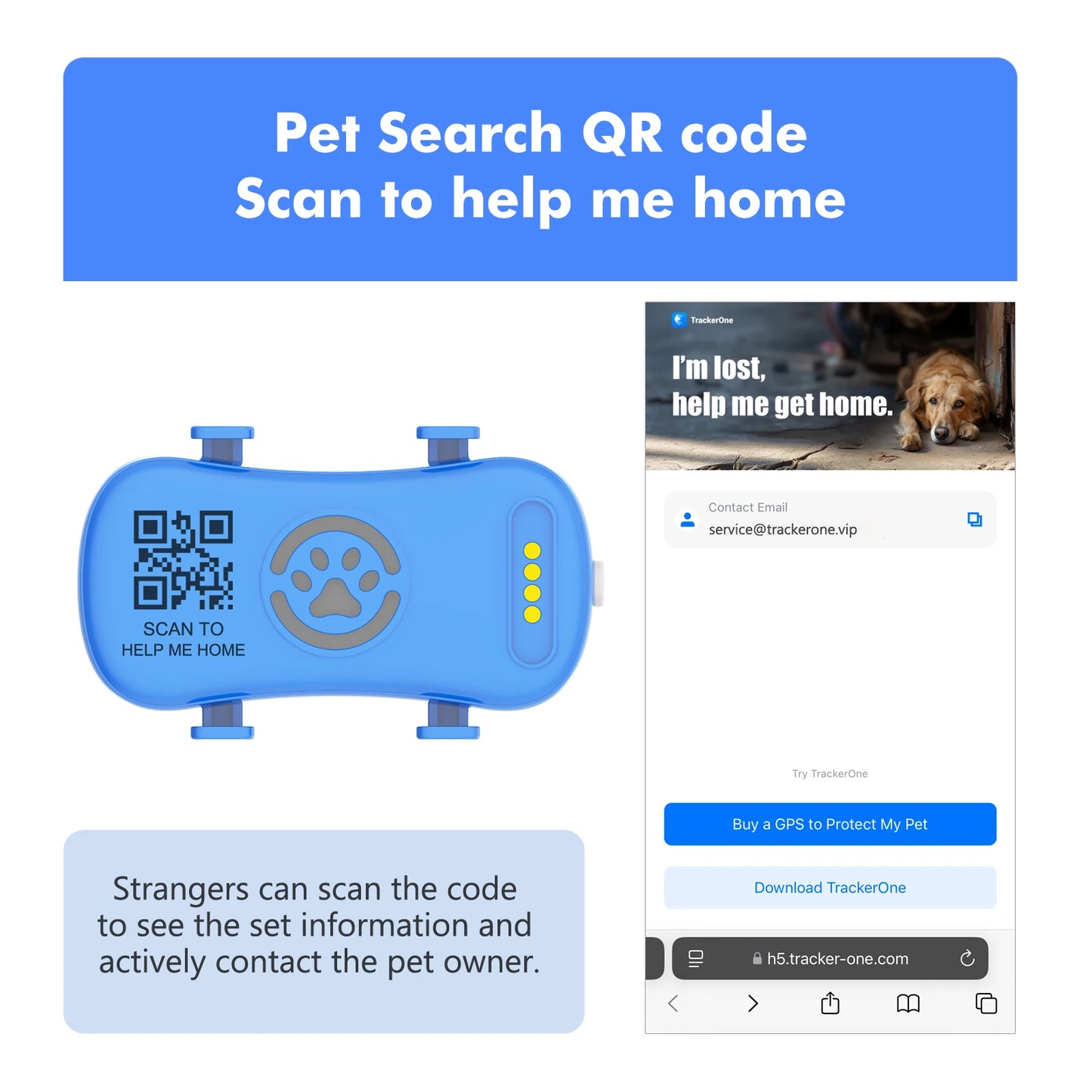 MyPawbloom GPS pet tracker for dogs and cats with built-in IoT SIM and WiFi tracking, compact device for pet location monitoring.