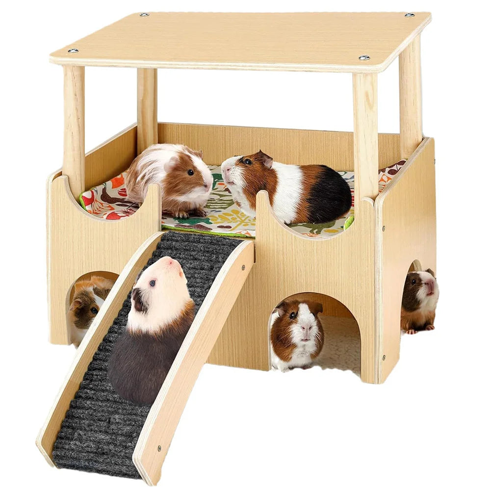 2-Tier Guinea Pig Castle with Stairs