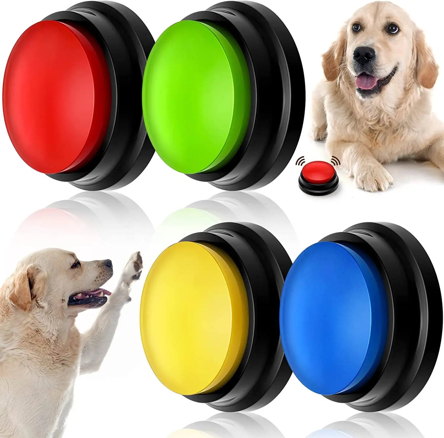 Dog communication button, pet training recording button