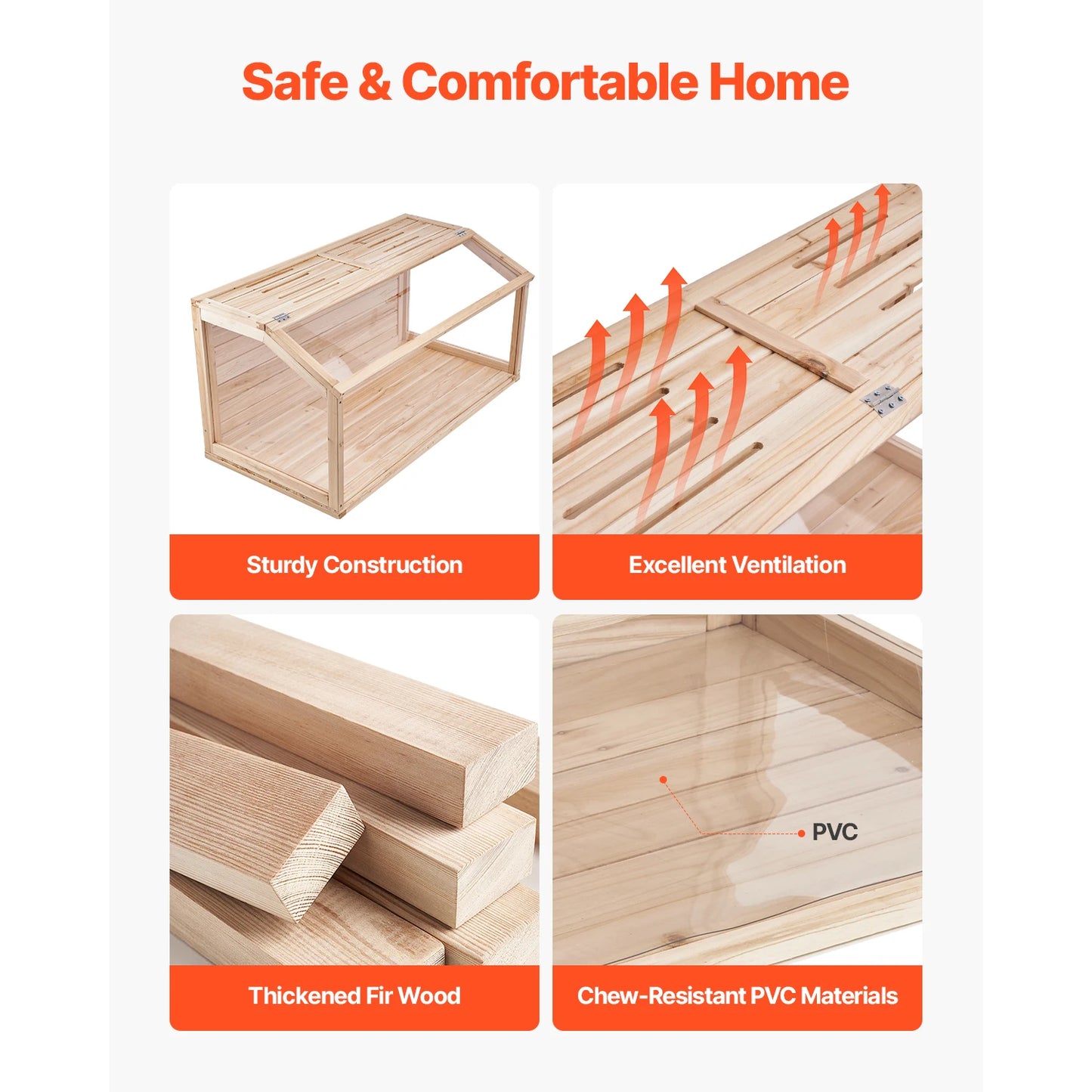 SucceBuy Wooden Hamster Cage 270°