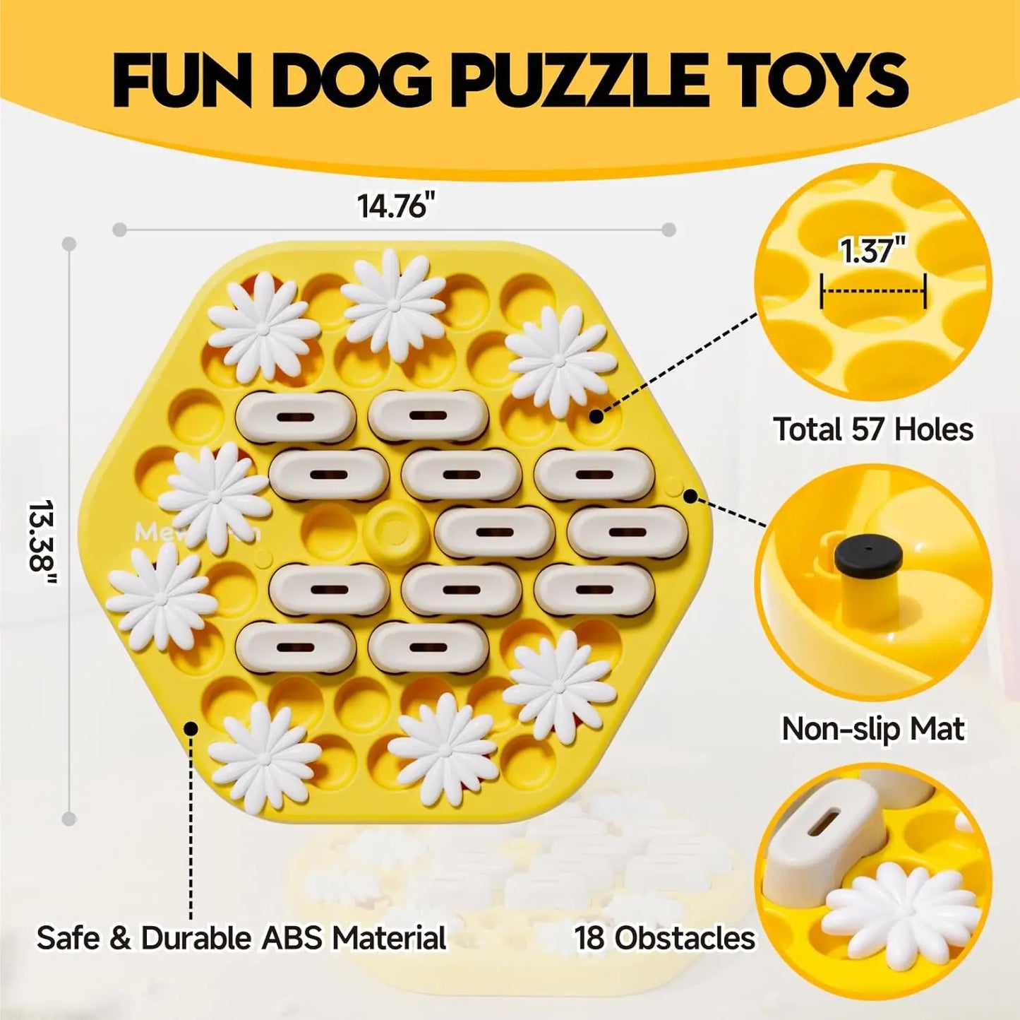Mypawbloom dog puzzle toy designed as a slow feeder with interactive compartments to challenge and entertain dogs.