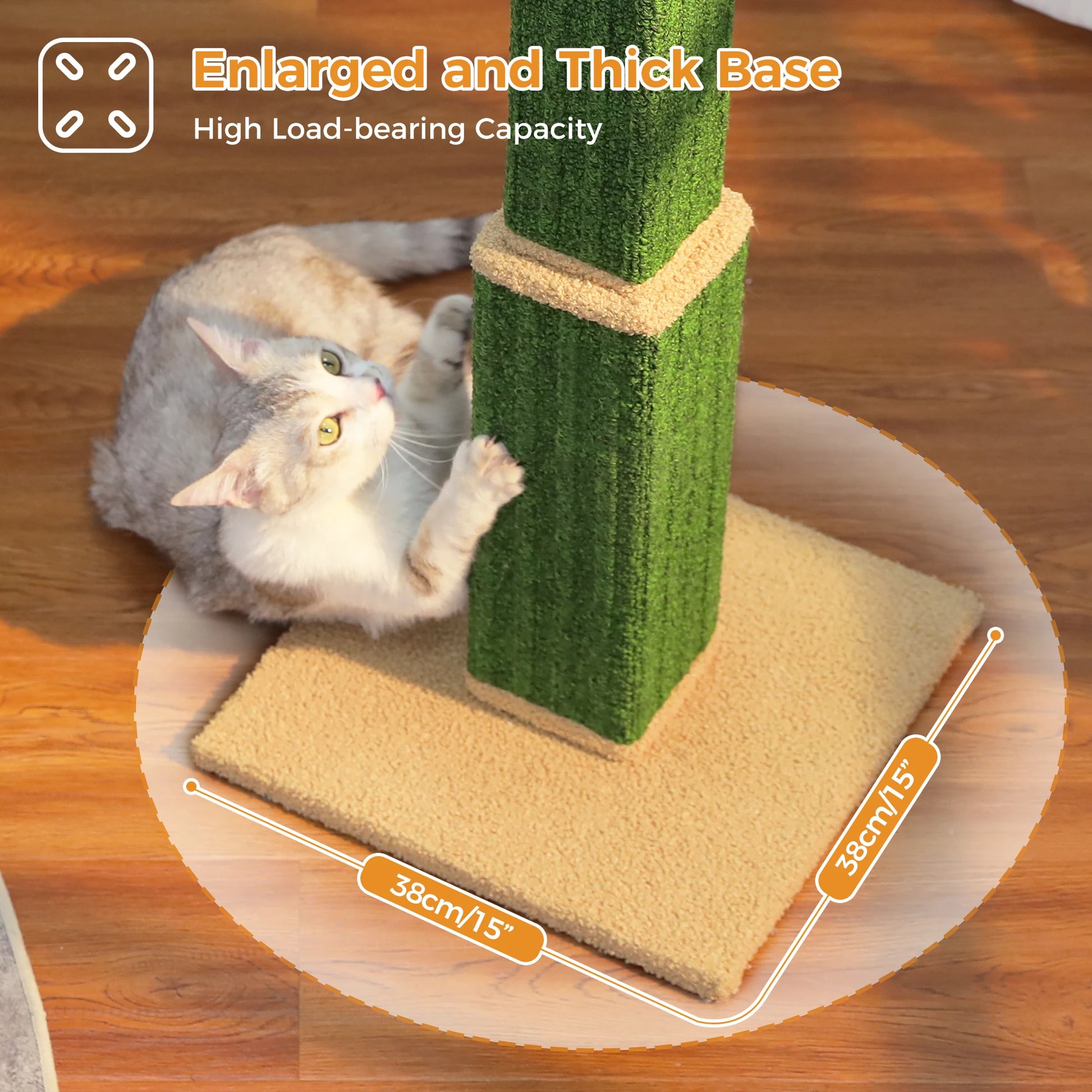 Large cat scratching post by mypawbloom with sisal-covered surface and multiple platforms for climbing and scratching.