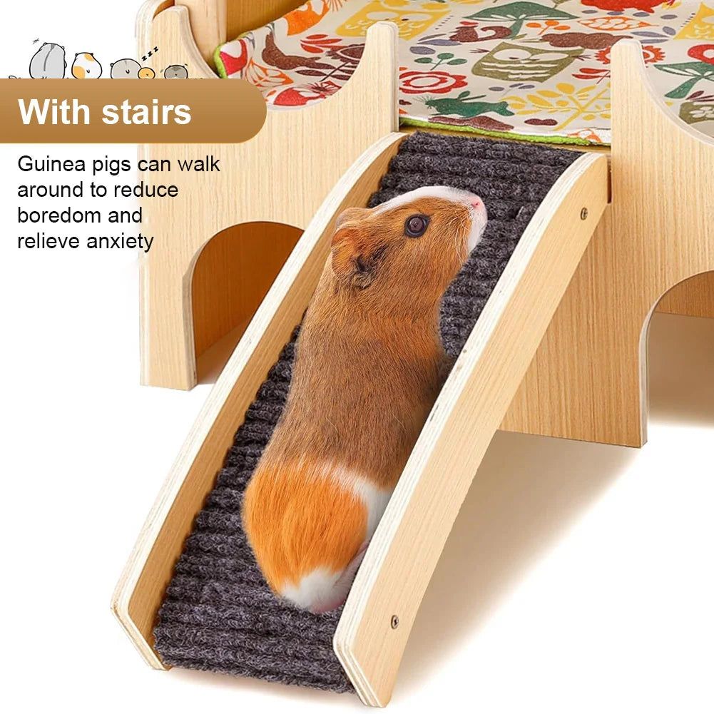 2-Tier Guinea Pig Castle with Stairs