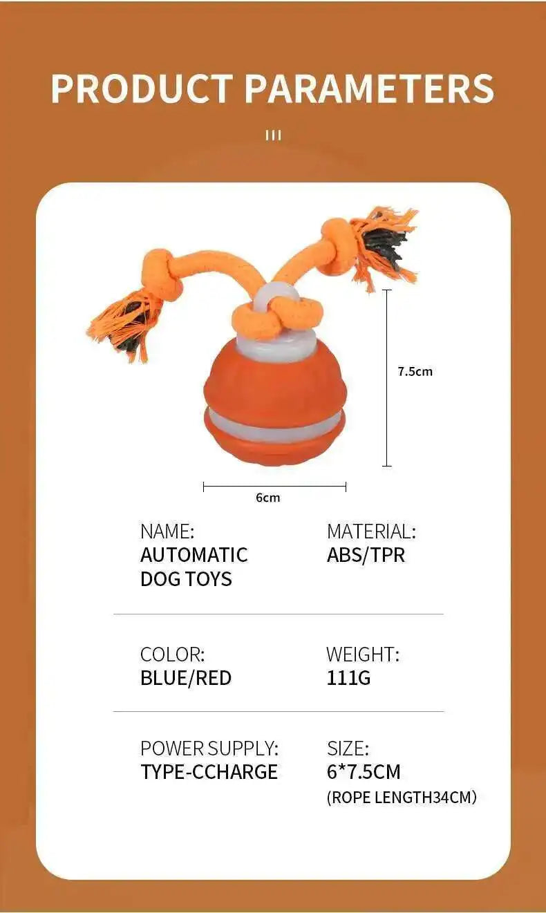 Interactive mypawbloom smart dog toy teasing ball for engaging play and mental stimulation with a colorful, durable design.