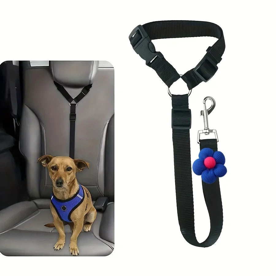 Adjustable Dog Seat Belt Buckle – Secure Travel Safety Tether