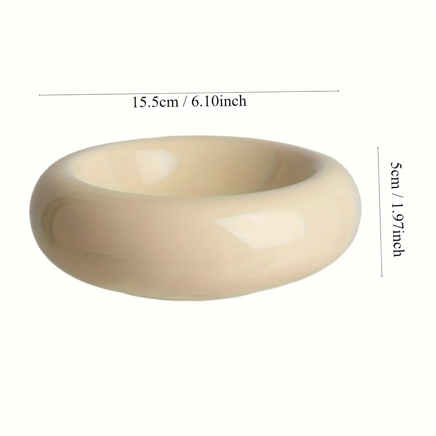 Ceramic donut-shaped cat bowl by mypawbloom, featuring a colorful, playful design ideal for pets.