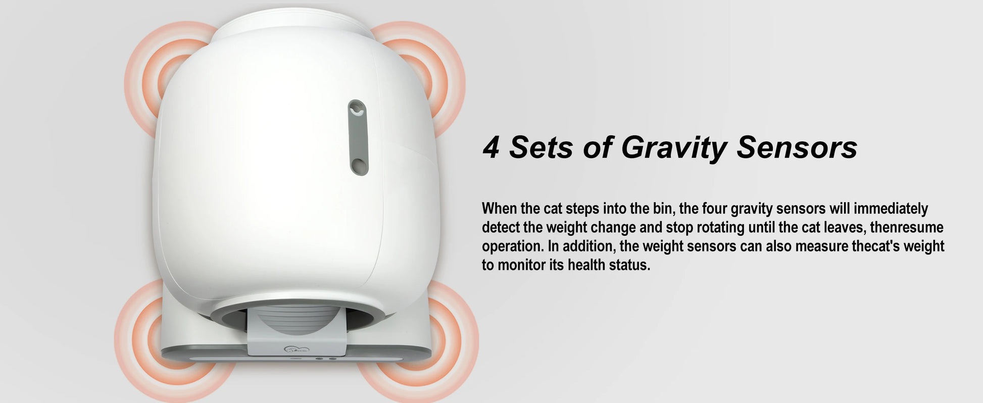 myPawbloom DOEL 65L self-cleaning cat litter box with app control, showing the modern design and digital control panel.