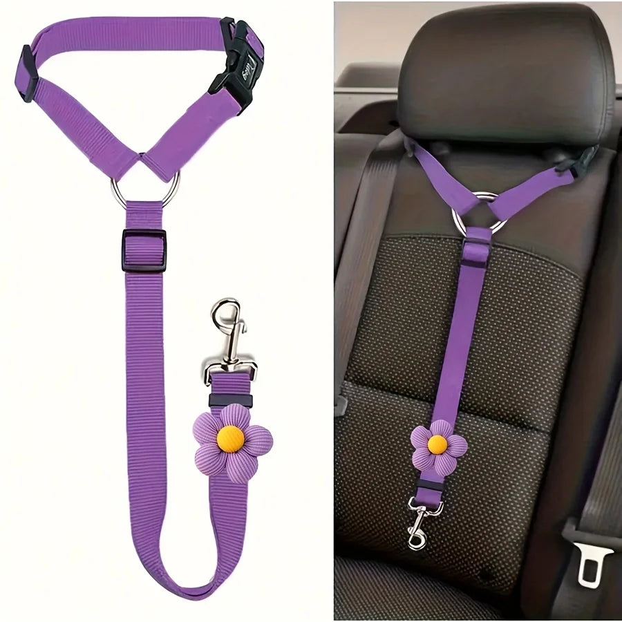 Adjustable Dog Seat Belt Buckle – Secure Travel Safety Tether