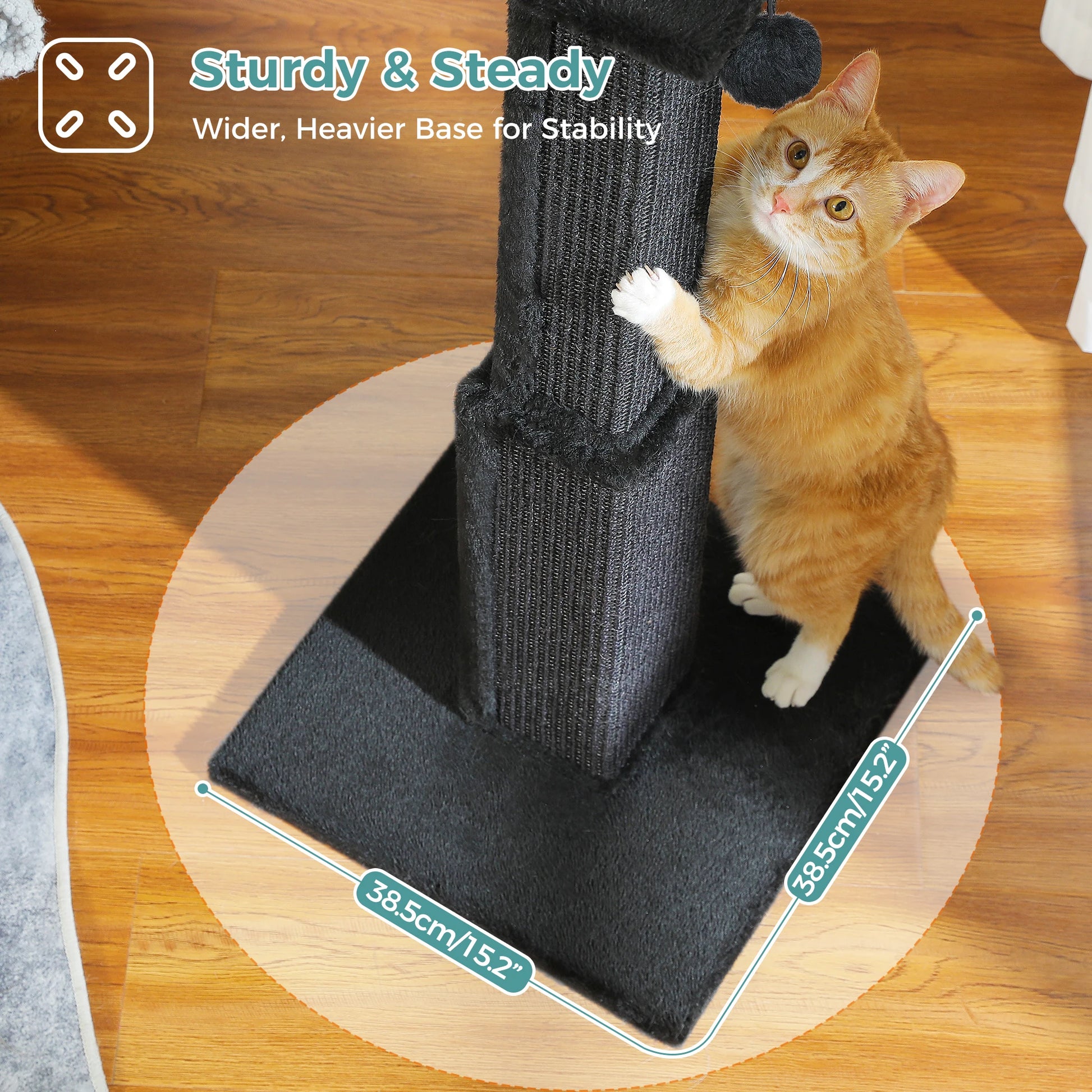 Large cat scratching post by mypawbloom with sisal scratching surface and cozy resting platform for cats.