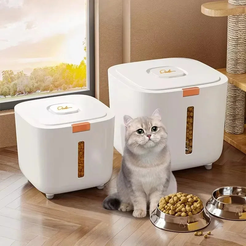 Mypawbloom pet food storage container with secure lid and clear design for easy food organization and freshness.