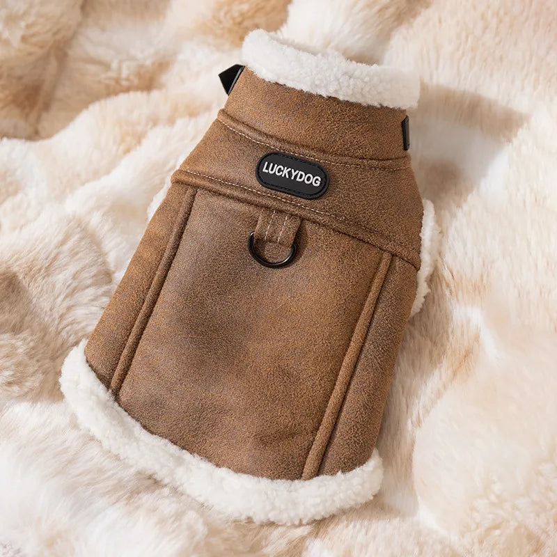 Solid-color padded dog vest from mypawbloom, lightweight and comfortable pet clothing for dogs.