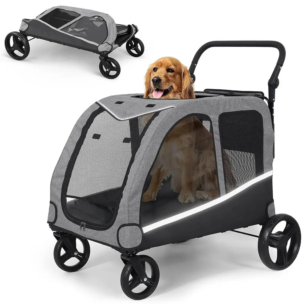 Large & Medium Dog Stroller, Up to 130 lbs