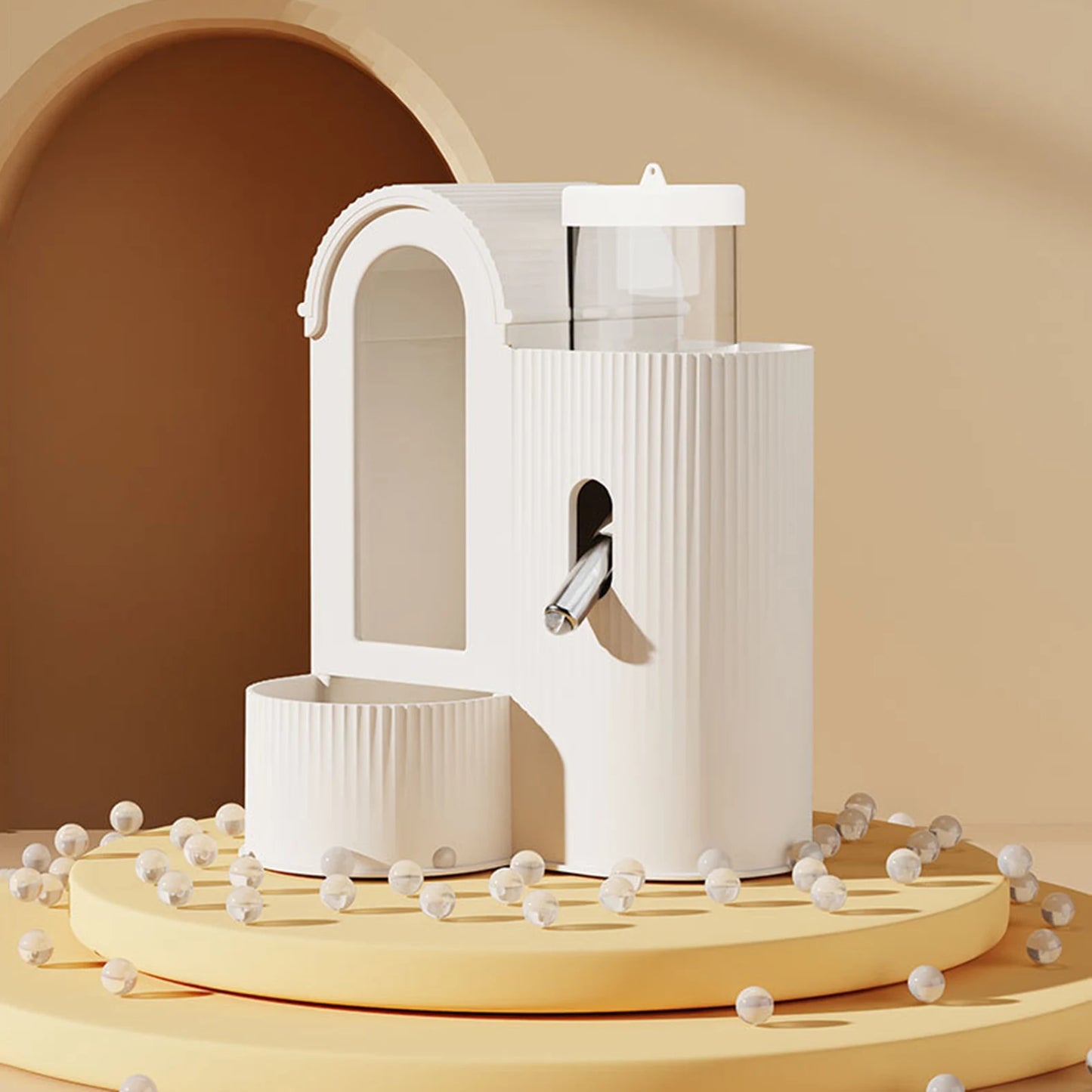 2-in-1 Automatic Food Bowl Large Capacity Hamster Feeder