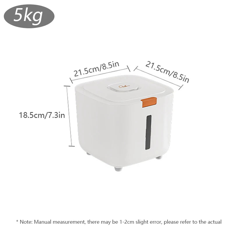 MyPawbloom pet food storage container with airtight lid, durable plastic, and secure sealing to keep pet food fresh.