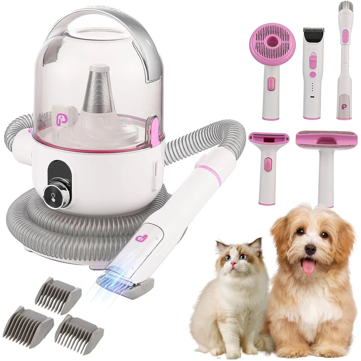 Mypawbloom pet grooming kit with 2L vacuum, includes grooming tools and vacuum for cleaning pets and grooming area.