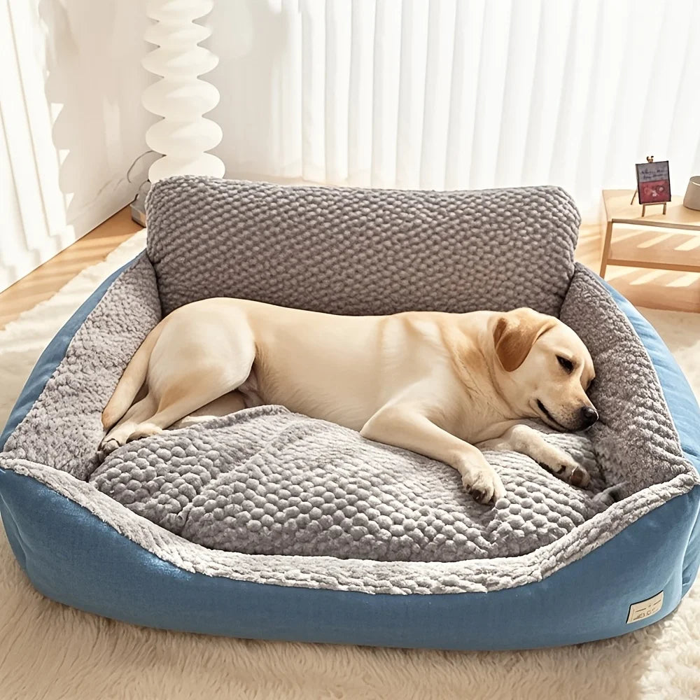 Large washable pet bed cover for big breeds, sofa or human bed, by mypawbloom, featuring a soft and durable fabric design.