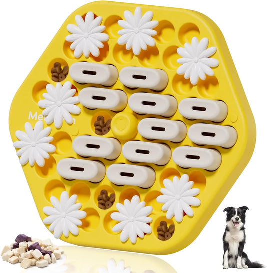 MyPawbloom dog puzzle toy with multiple compartments for slow feeding and mental stimulation, designed for dogs.