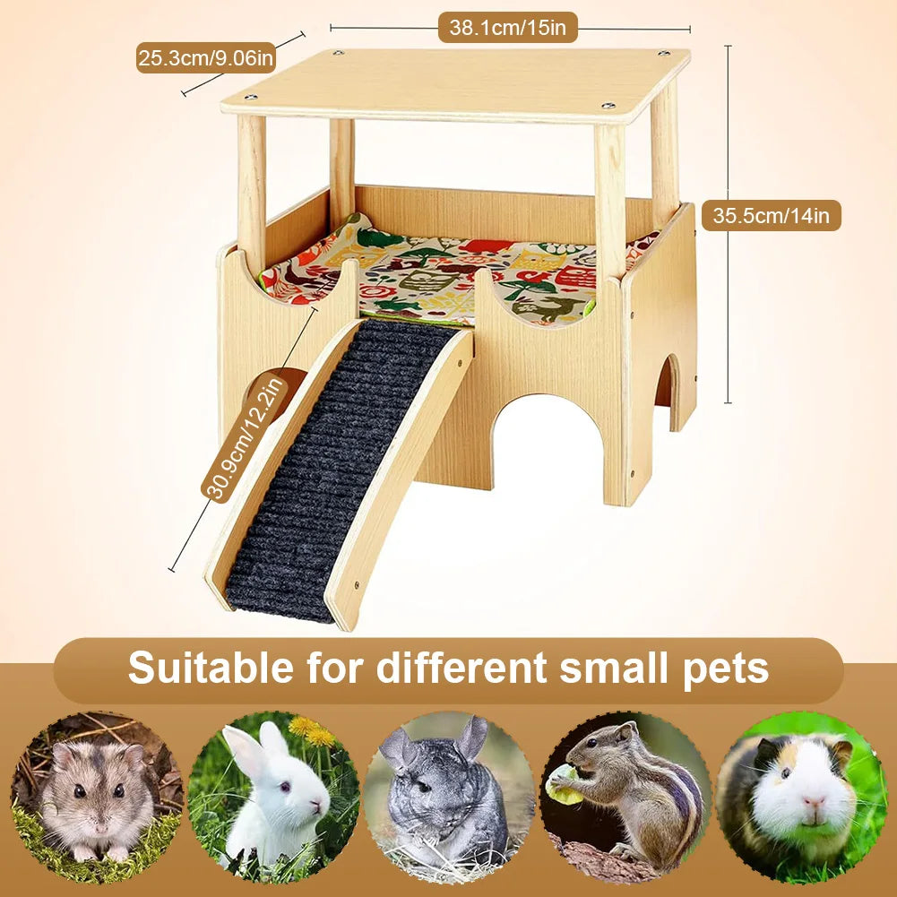 2-Tier Guinea Pig Castle with Stairs