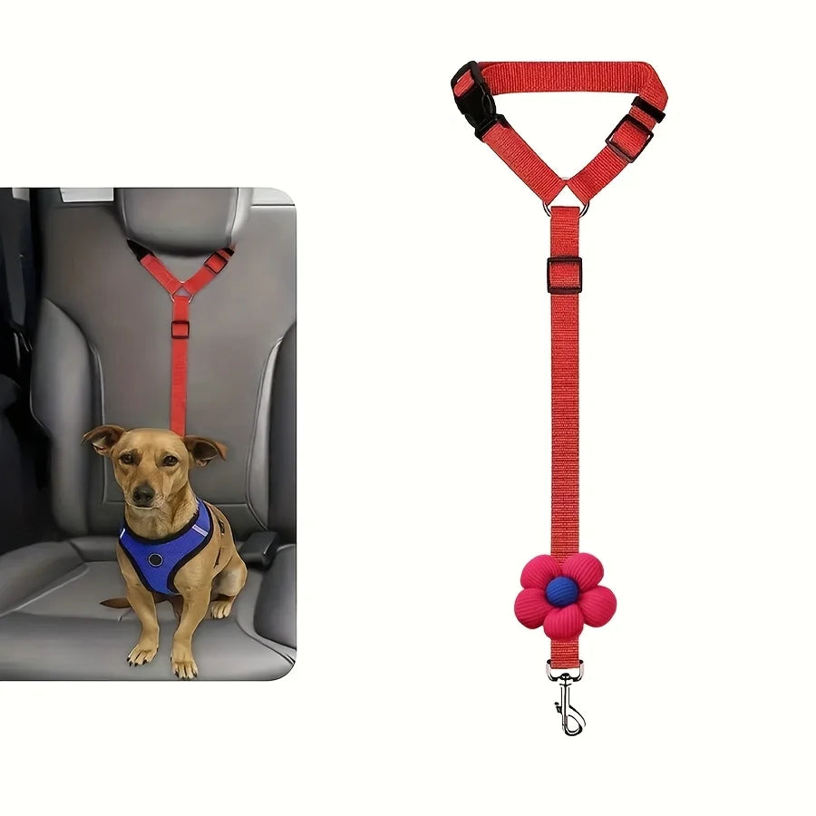 Adjustable Dog Seat Belt Buckle – Secure Travel Safety Tether