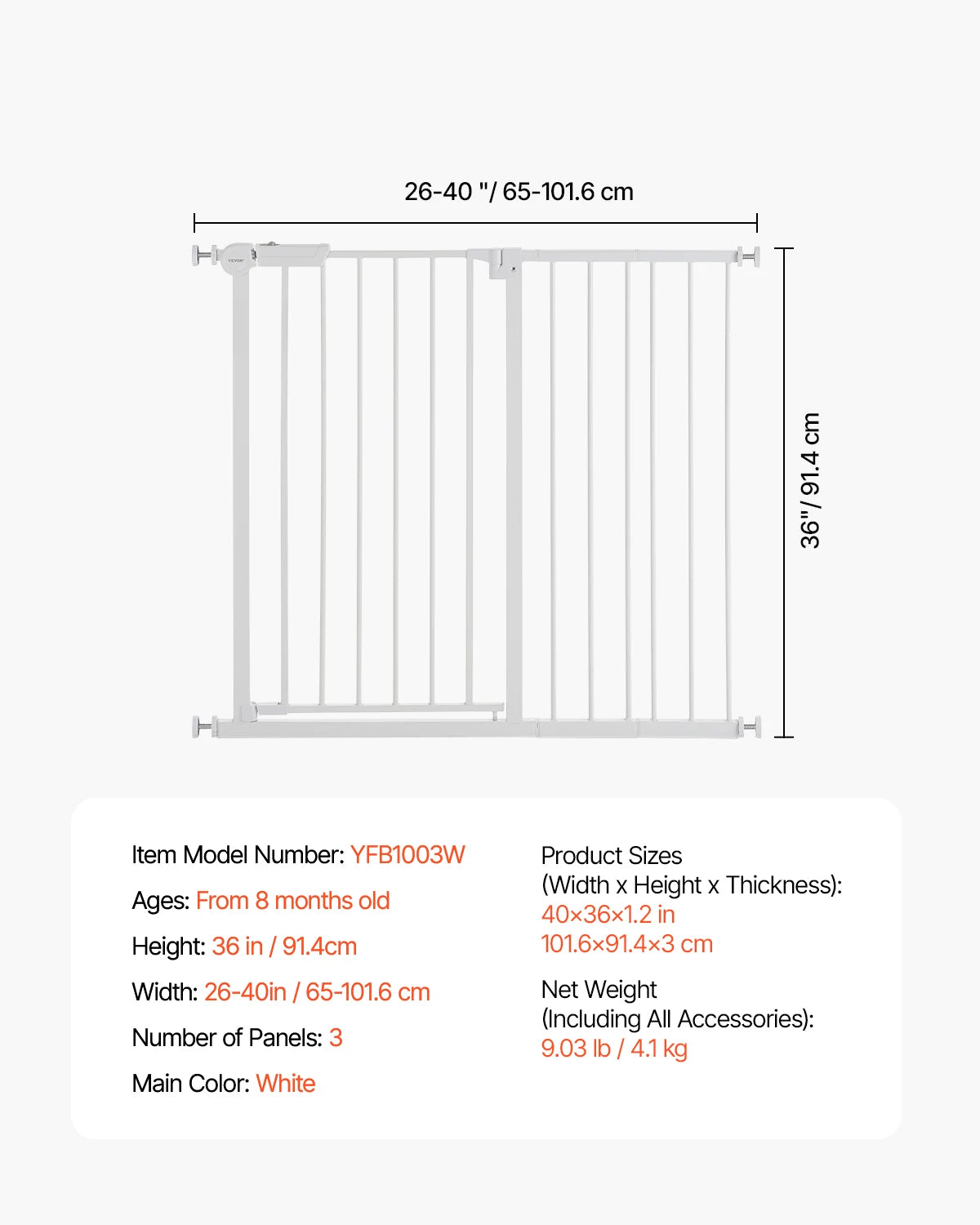 Mypawbloom adjustable aluminum dog gate, 28 to 36 inches high with easy step walk-through design for pets and home safety
