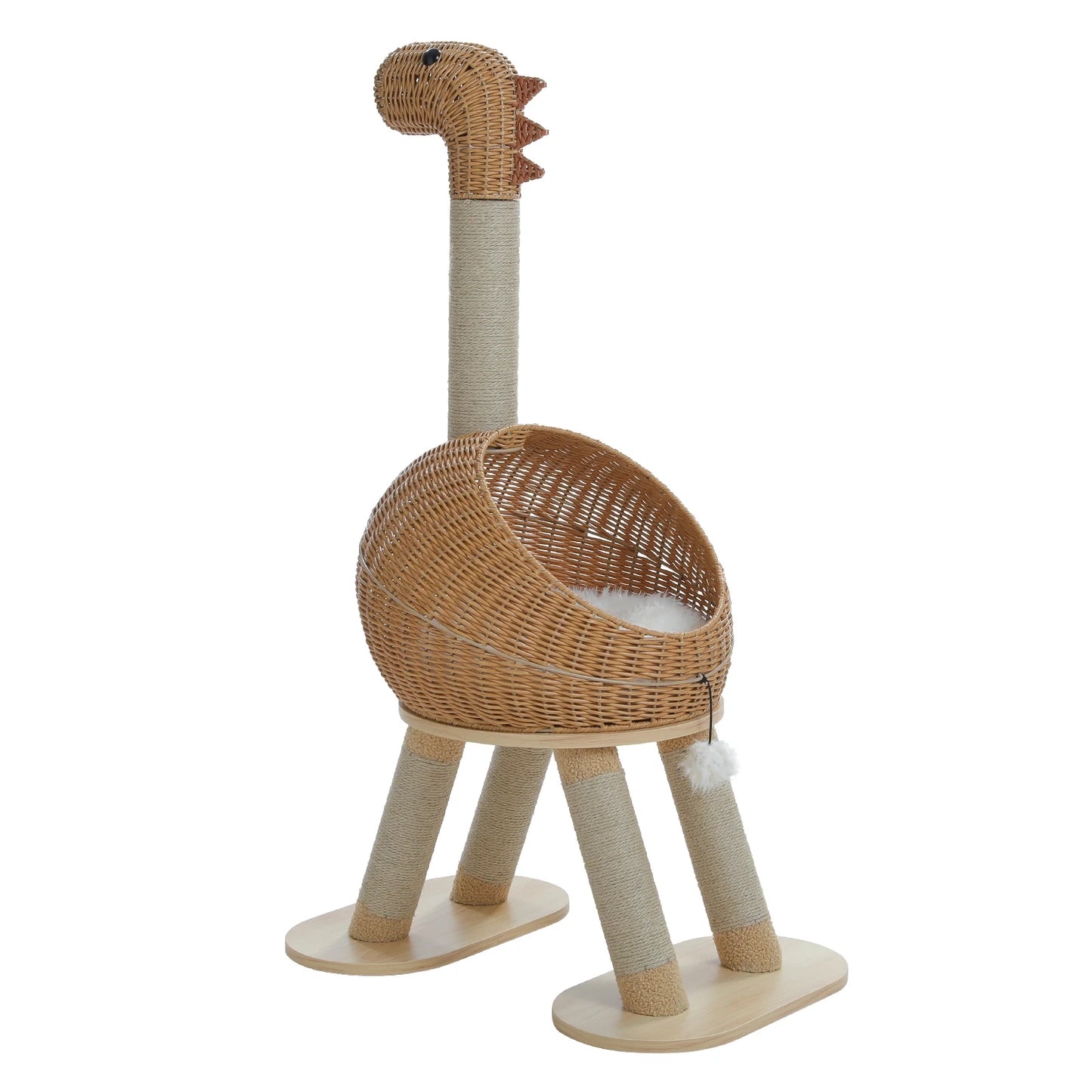 Dinosaur Cat Tree Tower with Sisal Scratching Post