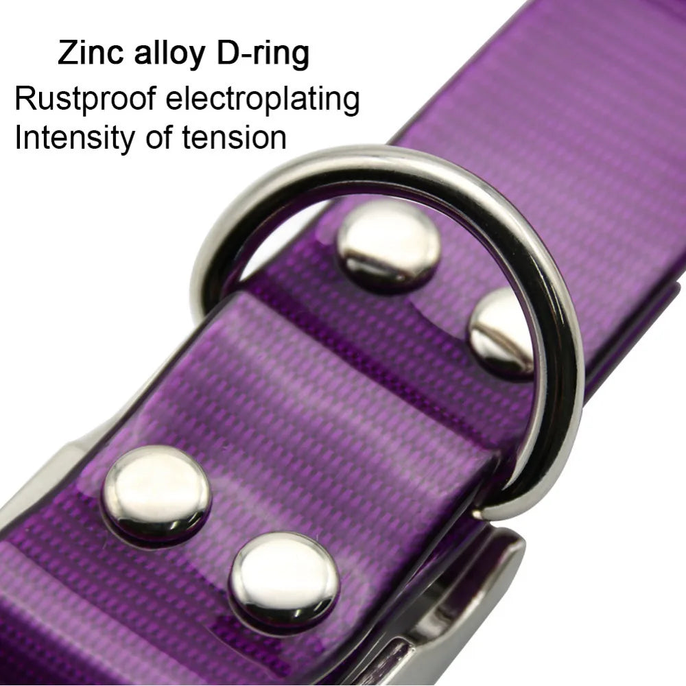New Fashion Pet Dog Collar High Quality TPU + Nylon Waterproof