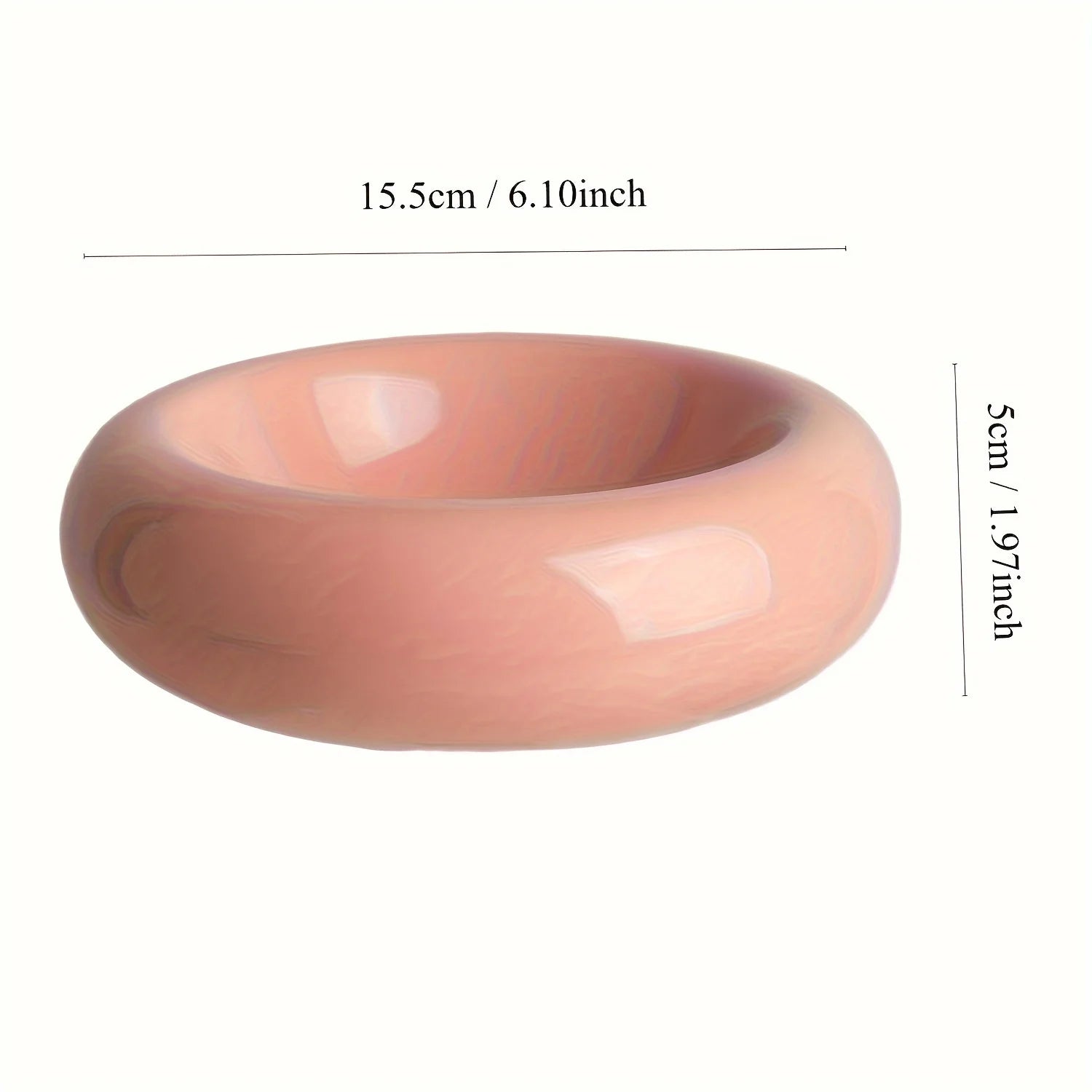 Ceramic donut-shaped cat bowl by mypawbloom with colorful design, perfect for feeding your feline friend.