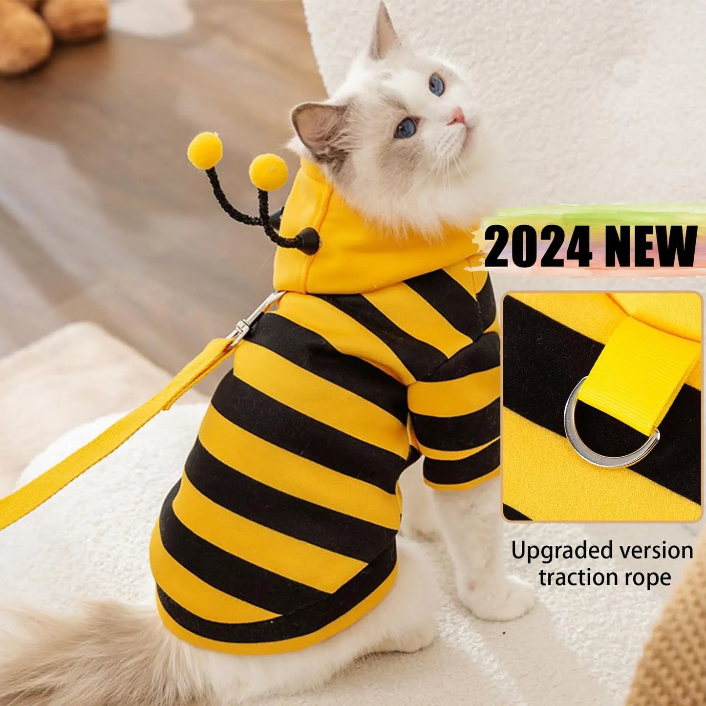 Pet Bee Hoodie Sweater - Warm Cold Weather