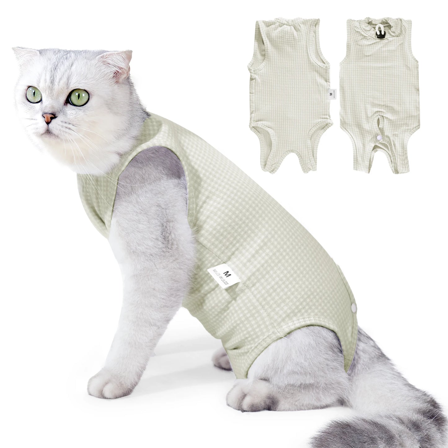 Cat Recovery Suit Professional,Abdominal Wounds Cone E-Collar Alternative