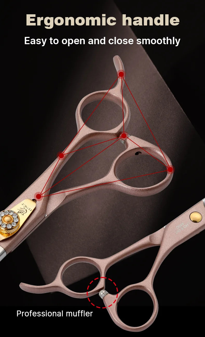 Fenice High-grade 7.5inch JP440C Steel Specials pet grooming thinner scissors