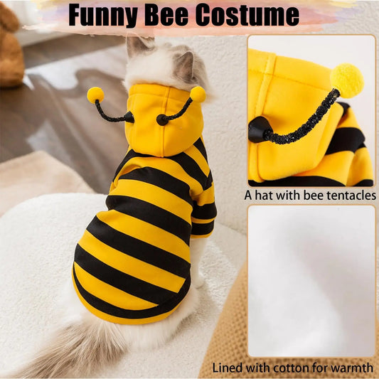 Pet Bee Hoodie Sweater - Warm Cold Weather