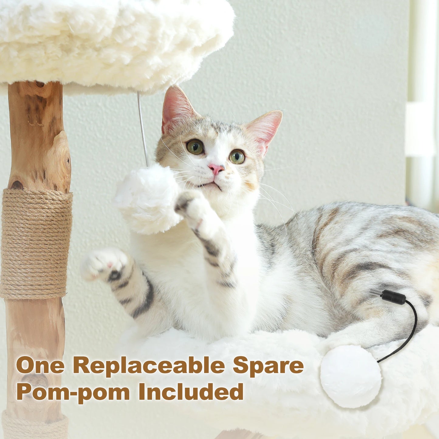 Modern wood flower cat tree by mypawbloom with multiple platforms and cozy spaces for indoor cats to climb and rest.