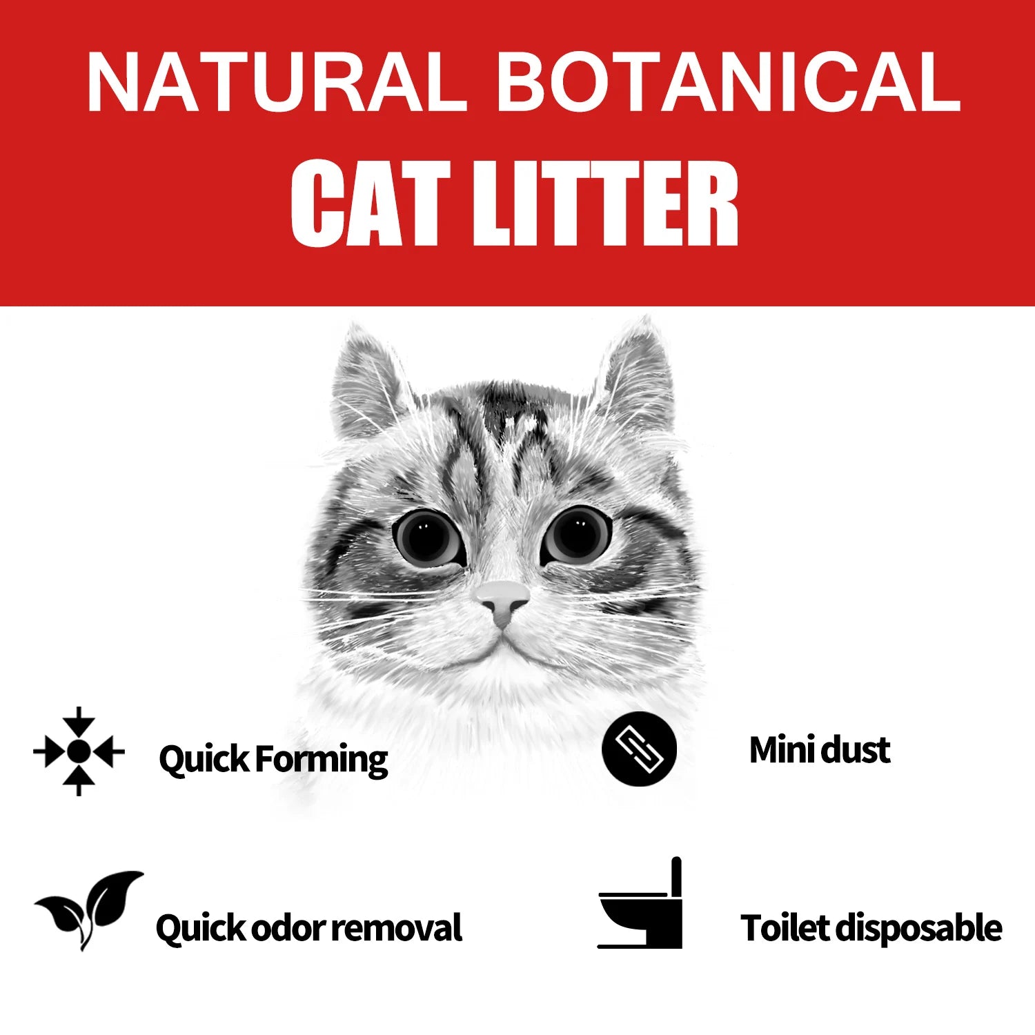 Sumlov Tofu Cat Litter by mypawbloom, 33lbs natural botanical, dust-free, flushable cat litter shown in a clean bag.